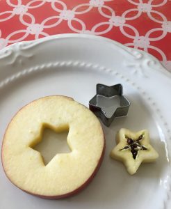 Allergy-free apple snack cut-out