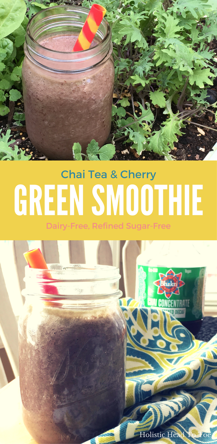 Enjoy this Bhakti Chai Green Smoothie! It's GF, DF, Vegan and Refined Sugar Free. Plus, there is an AIP option